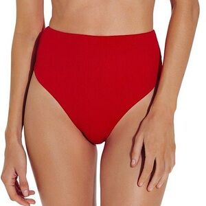 NWT❗️VIX • Solid Bella Red Hot Pants High Waist Bikini Bottoms